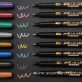 gold ink marker color pens double lines set